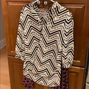 Black and cream Aztec tunic